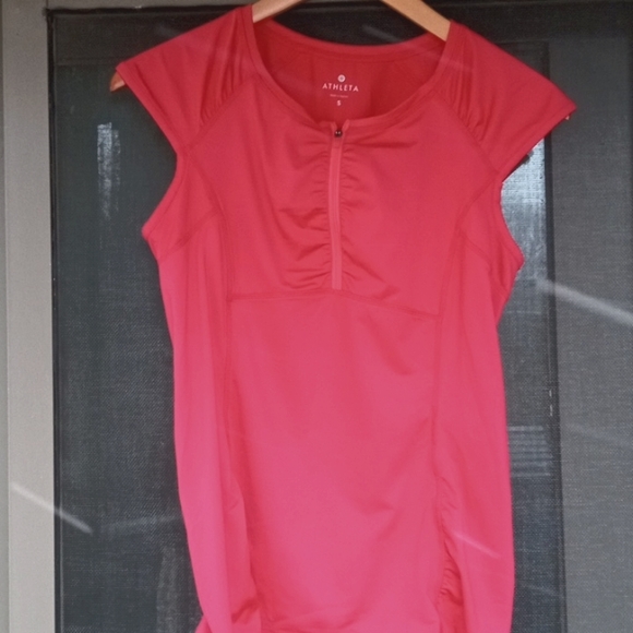 Athleta Intrepid UPF 50+ top in red Sm - Picture 3 of 11
